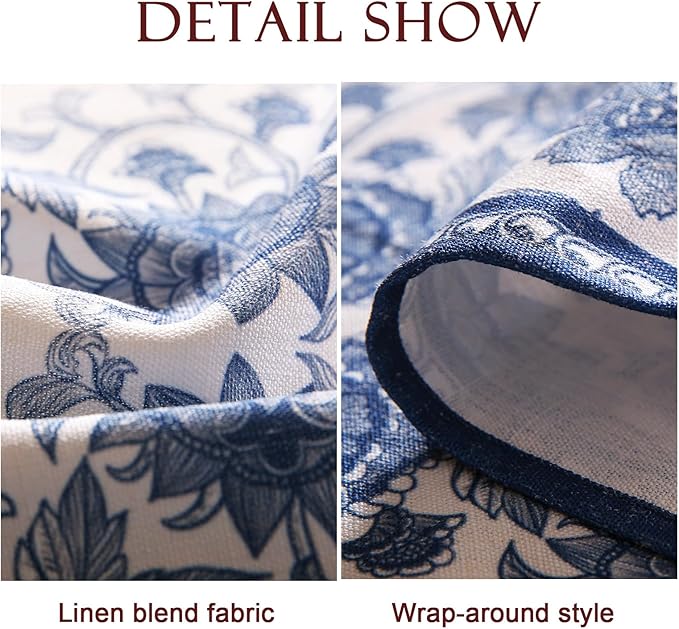patdrea Designer Small Vintage Blue Tablecloth for Square Tables,Vintage Linen Paisley Table Cloth,Floral Cover Cloth Decor for Kitchen Dining Christmas,Thanksgiving,Party,55"x55"-Lantang a