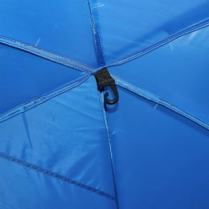 Ozark Trail 13x9 Screen House Tent, Blue, Mesh Panels for Insect Protection, Dual Zipper Doors, PE Splash Guard, Steel and Fiberglass Frame, Color Coded Poles, Carry Bag Included, Outdoor Use
