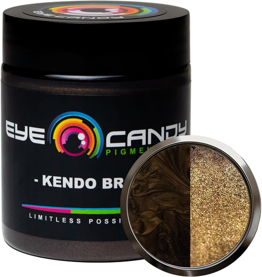 Eye Candy Pigments Premium Brown Mica Powder - Kendo Brown (25gr) - for Epoxy, Resin, Soap, Paint, Woodworking, Acrylic Pouring, Bath Bombs, Fishing Lures - DIY Arts and Crafts Additive