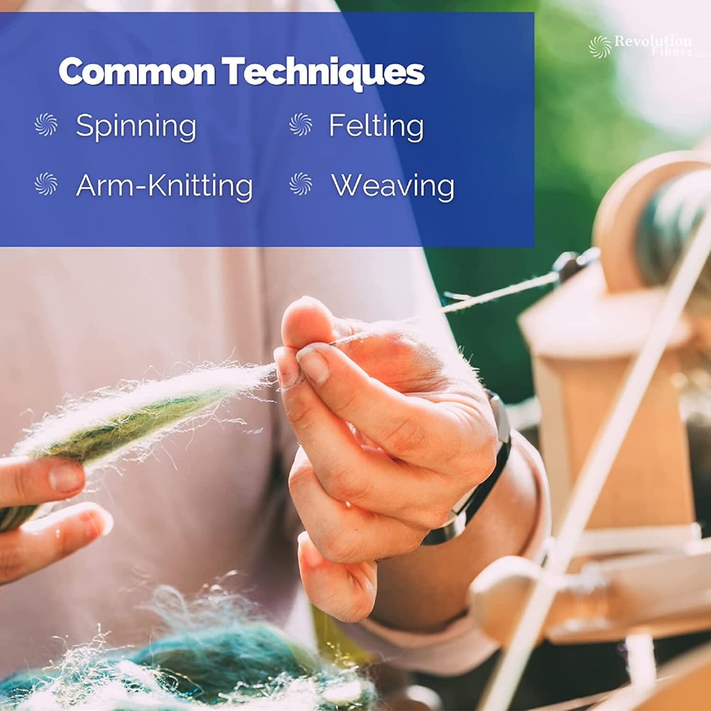 Revolution Fibers | Mixed Merino Wool Variety Pack | Perfect Wool Roving for Spinning, Needle Felting, Wet Felting, Weaving and Crafting (Pumpkin Patch (Orange), 250 Grams)