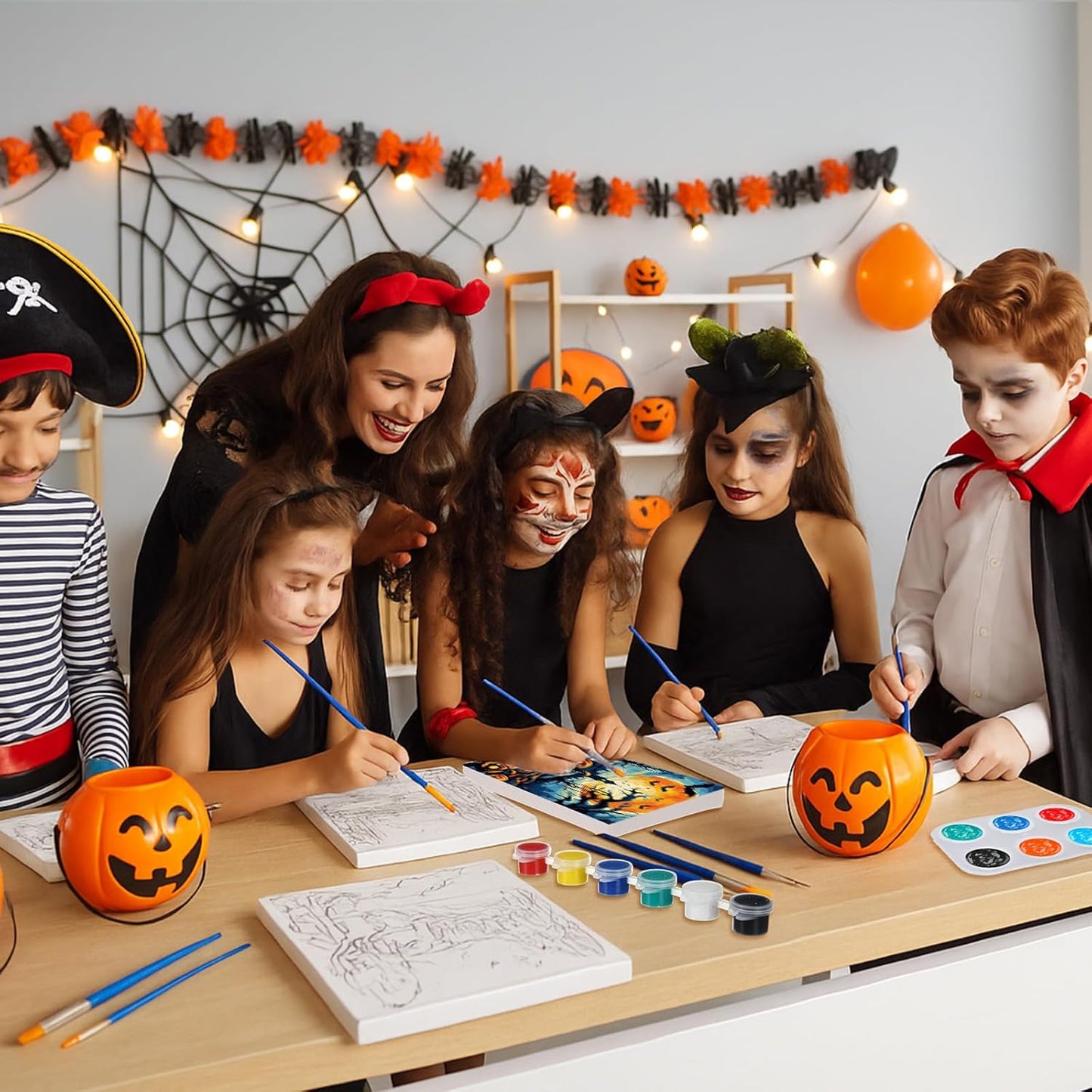 Zhanmai 12 Pack Pre Drawn Canvas for Painting Sip and Paint Kit 8" x 10" Paint Party Set Canvas Painting Pre Printed Canvases for Party Favor DIY Virtual Adult's Date Night (Classic Style)