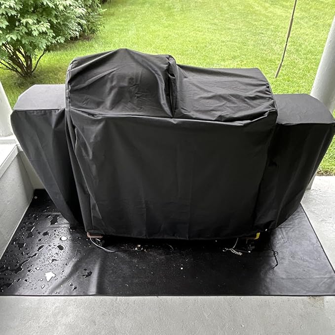 ZJYWSCH Grill Cover for Pit Boss Charleston 1020 Pellet Grill Gas Griddle Combo PB1020NX Heavy Duty 600D PitBoss Charleston Onyx Combo Grill Cover Waterproof