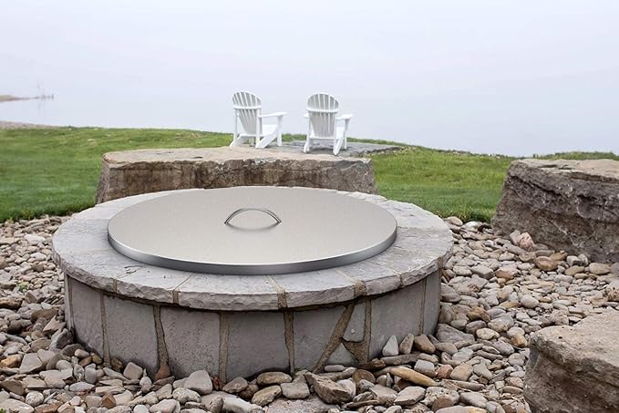 Stanbroil 28" Stainless Steel Fire Pit Cover Fits 25" Inch Round Drop-in Fire Pit Pan and 24" Round Flat Fire Pit Pan