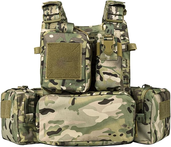 YAKEDA Tactical Outdoor Training Vest - Molle Vest With Multi-Functional Pouches For Training, Hunting & Hiking