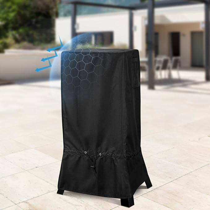 30-inch Waterproof Smoker Cover fits for Masterbuilt/East Oak and Most 30-inch Vertical Smoker Models with or Without Legs, Foldable Skirt,25.5"x 25.5" x 41.5",Heavy Duty 600D Polyester