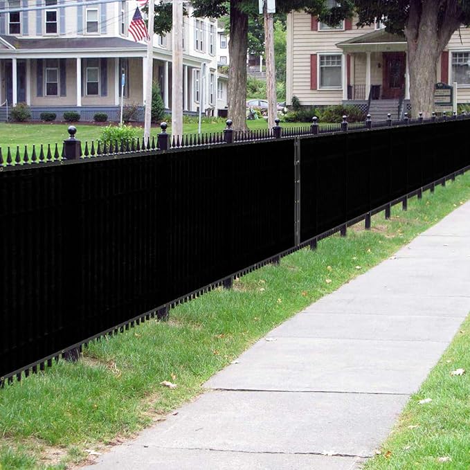 Sunnyglade 4 feet x 150 feet Privacy Screen Fence Heavy Duty Fencing Mesh Shade Net Cover for Wall Garden Yard Backyard (Black, 4 ft X 150 ft)
