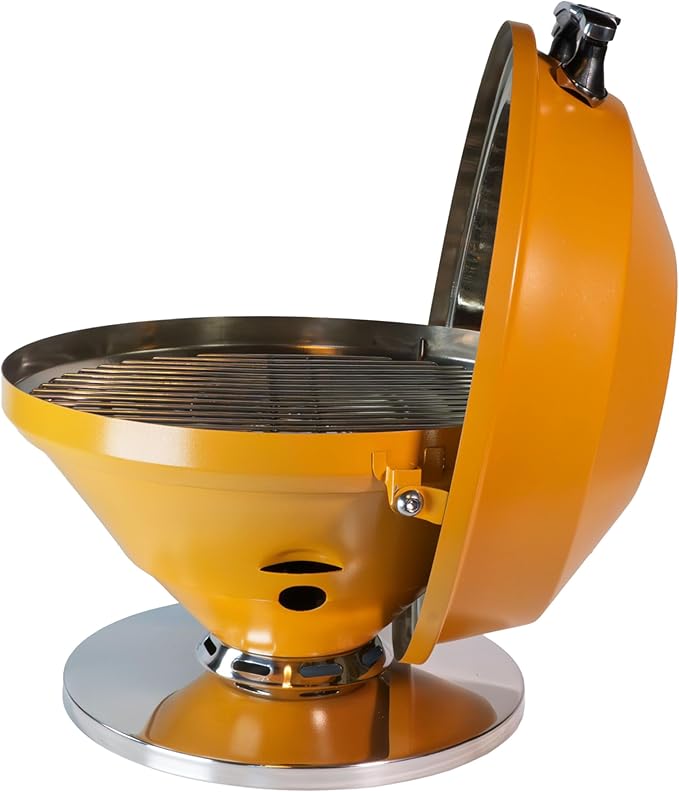 Magma C10-105-MUS Mustard Beach Fire Gas Grill | Portable Gas BBQ | Compact Propane Grill | Stylish Outdoor Cooker