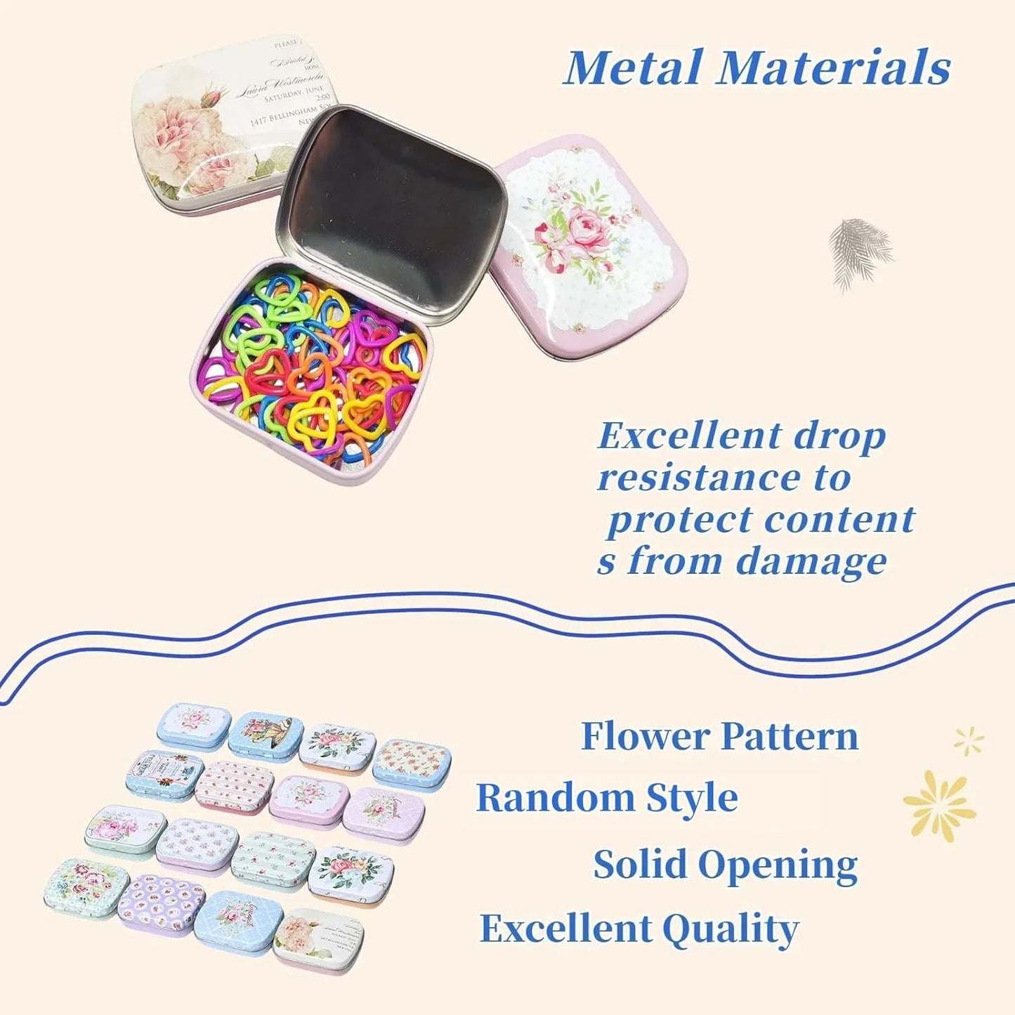 Metal Stitch Markers,Colorful Crochet Stitch Markers,Knitting Stitch Markers with Storage Case,Crochet Gift for Knitting Weaving Lovers (Heart)