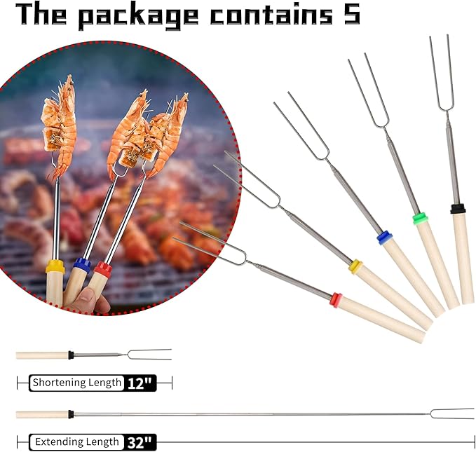 Fire Pit Spark Screen, 24 Inch Outdoor Fire Pit Screen with Foldable Hook and Marshmallow Sticks, Heavy Duty Steel Mesh Fire Pit Cover for Backyard, Beach, RV Camping