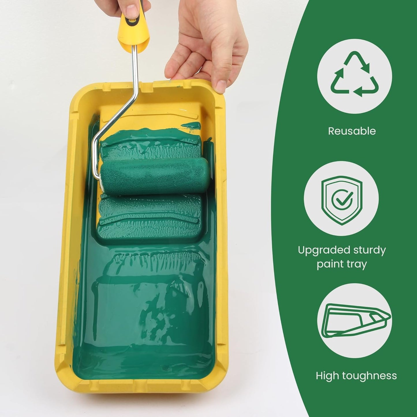 Voomey Paint Roller Tray,4 inch Plastic Paint Tray,5pcs,Easy to Clean Paint Pans Trays for Wall Painting, DIY Projects, and Home Renovation