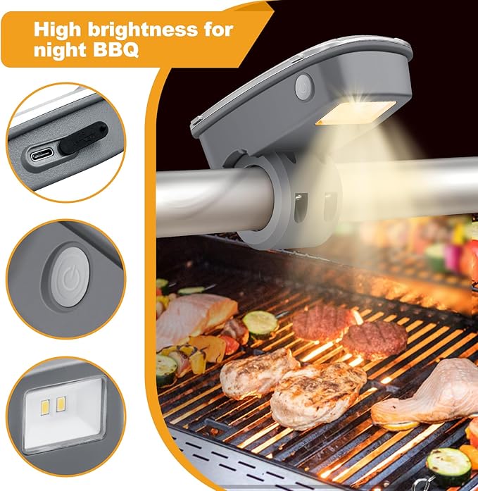 Grill Light,Rechargeable BBQ Handle Light for Blackstone Griddle & Weber Grill,Fits for Weber Blackstone Griddle Accessories,Automatic On Off