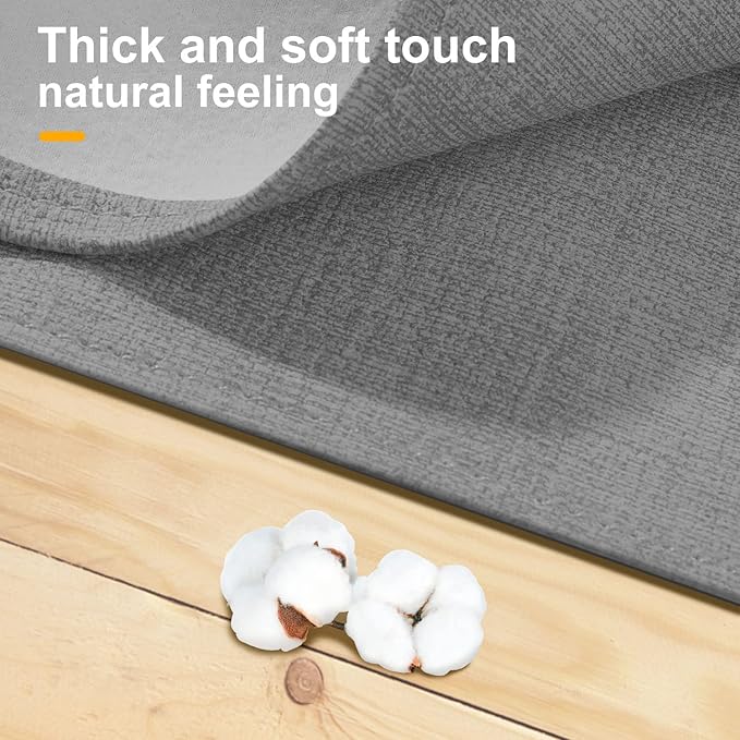 Wipeable Table Runner, Thick Farmhouse Dresser Runner, Rustic for Kitchen, Bedroom, Living Room, Indoor and Outdoor (60'', Grey)