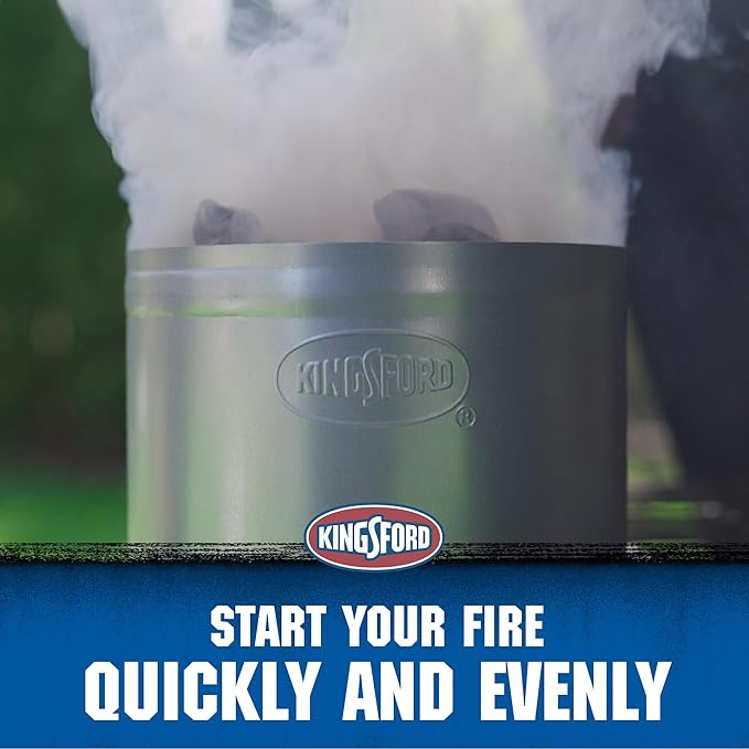Kingsford Heavy Duty Deluxe Charcoal Chimney Starter | BBQ Chimney Starter for Charcoal Grill and Barbecues, Compact Easy to Use Chimney Starters and BBQ Grill Tools | 6 Pack