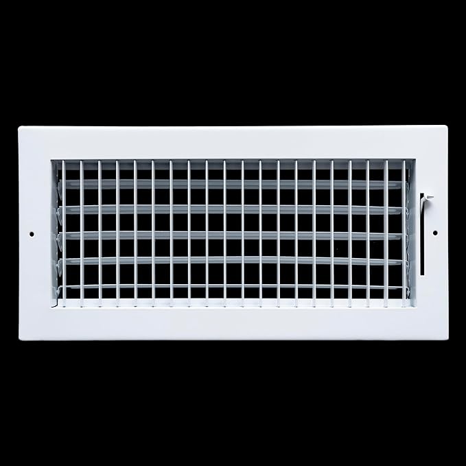 [2 Pack] Fits 14x6 Duct Opening Steel Adjustable Air Supply Grille by Handua | Register Vent Cover Grill for Sidewall and Ceiling | White | Outer Size: 15.75" X 7.75"