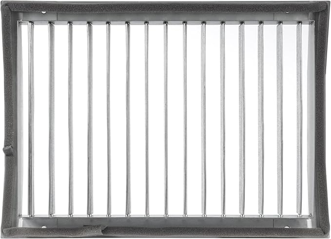 Repa Market 13" x 9" Inch Air Exhaust Grille for Round Ducts - Adjustable Louvre Blade - Galvanized Air Supply Vent Cover - Side Fit Round Surface Canal Ducting from 19.68" to 35.43" Inches