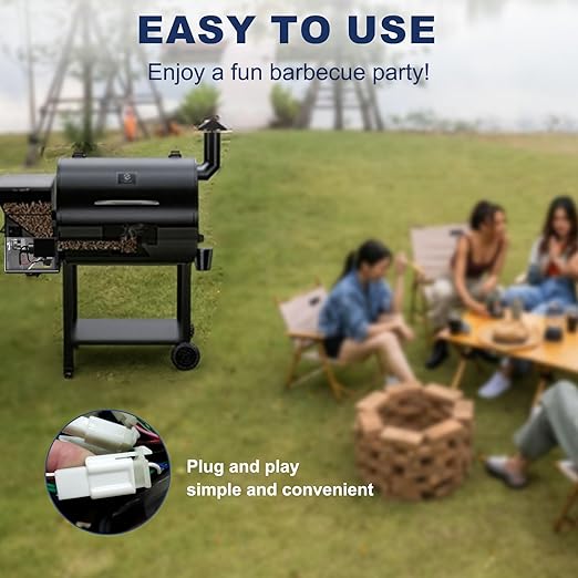 2.0 RPM Auger Motor Replacement Parts, Upgraded Barbecue Auger Motor Replacement 120V 60Hz 2 Pole, Compatible with Traeger, Pit Boss, and Camp Chef, Wood Pellet Grill Smokers