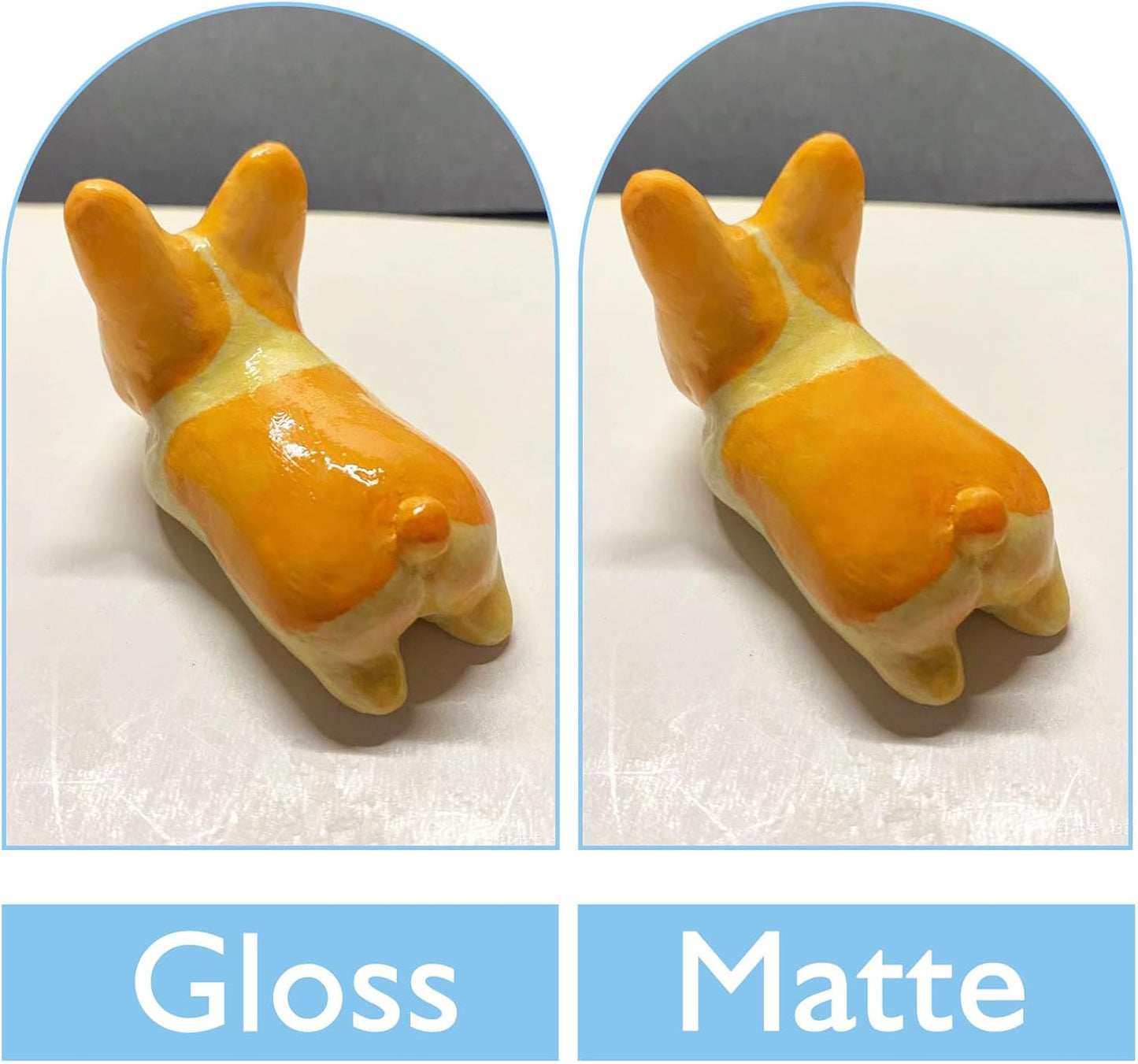 2 x 50ml Air Dry Clay Glaze, Clay Glaze Air Dry for Airdry Clay, Air Dry Clay Varnish Can Not Only Used to Prevent Clay Cracking, Scratches, and Wear,It Can Also Having a Glaze Effect (Gloss+Matte)