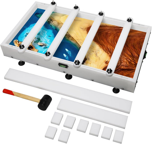 Large Reusable Epoxy Resin Mold 80×40×3 Adjustable Clamping System – Ideal Resin Molds for Coffee Tables, Trays, Cutting Boards & DIY Projects
