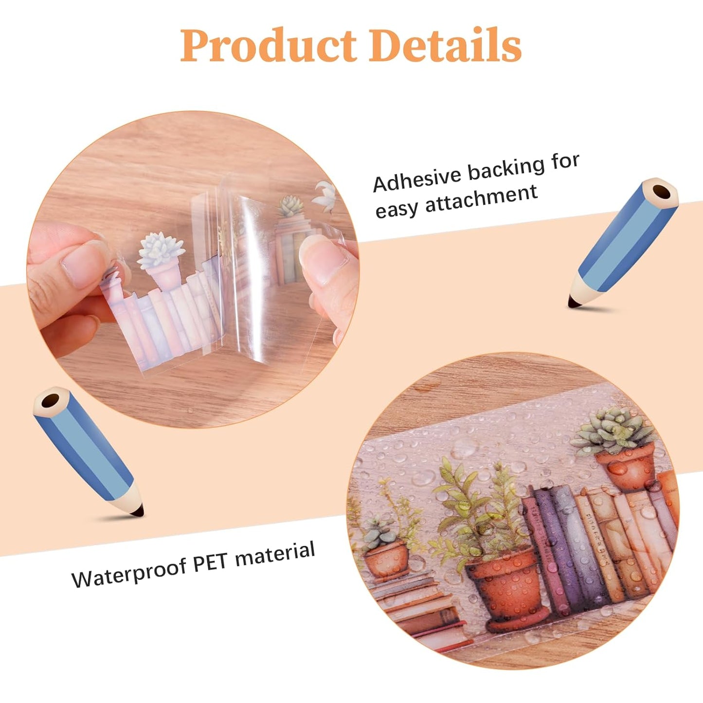 6 Rolls PET Tape Stickers for Journaling, Book-Themed Washi Tape Set, Butterfly Floral Plant Flower Decorative PET Vintage Stickers for Journaling Scrapbooking Supplies DIY Crafts Gifts Wrapping