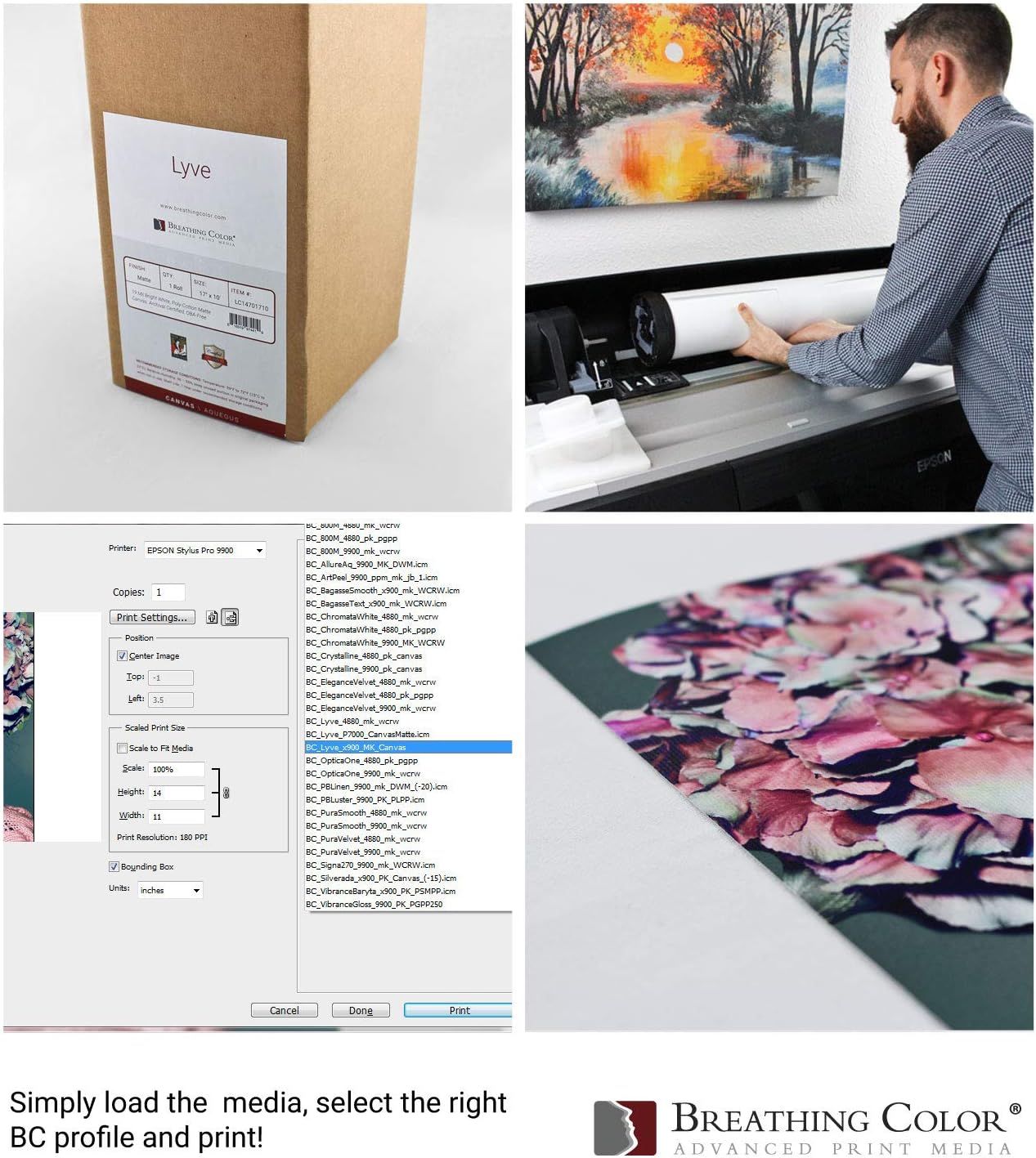 Premium Lyve Matte Canvas Sheets Professionals choice for Archival Inkjet for Use on Epson, Canon and HP printers. 8.5 inch x 11 inch 25 sheets