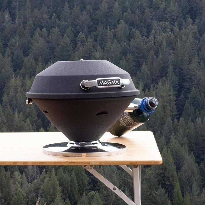 Magma C10-105-G Graphite Beach Fire Gas Grill | Portable Gas BBQ | Compact Propane Grill | Stylish Outdoor Cooker