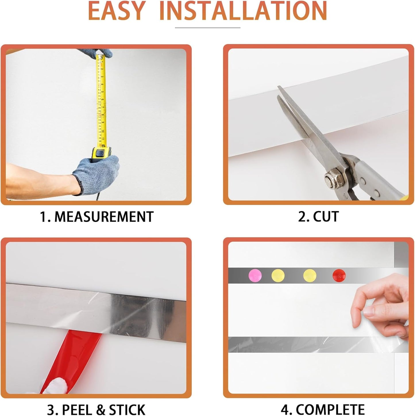 Self Adhesive Backing Metal Strip for Magnets, Flexible Ferrous Memo Tapes Roll for Bulletin Boards in Studio, Office, School (Glossy Silver, 118''L x 1.57''W)