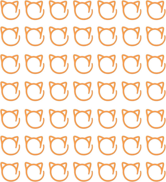 uxcell 50pcs Stitch Markers, Spiral Stitch Markers Crochet Needle Clip Counter Knit Ring Crochet Locking Sewing Accessories for DIY Handcraft Knitting and Crocheting, Orange