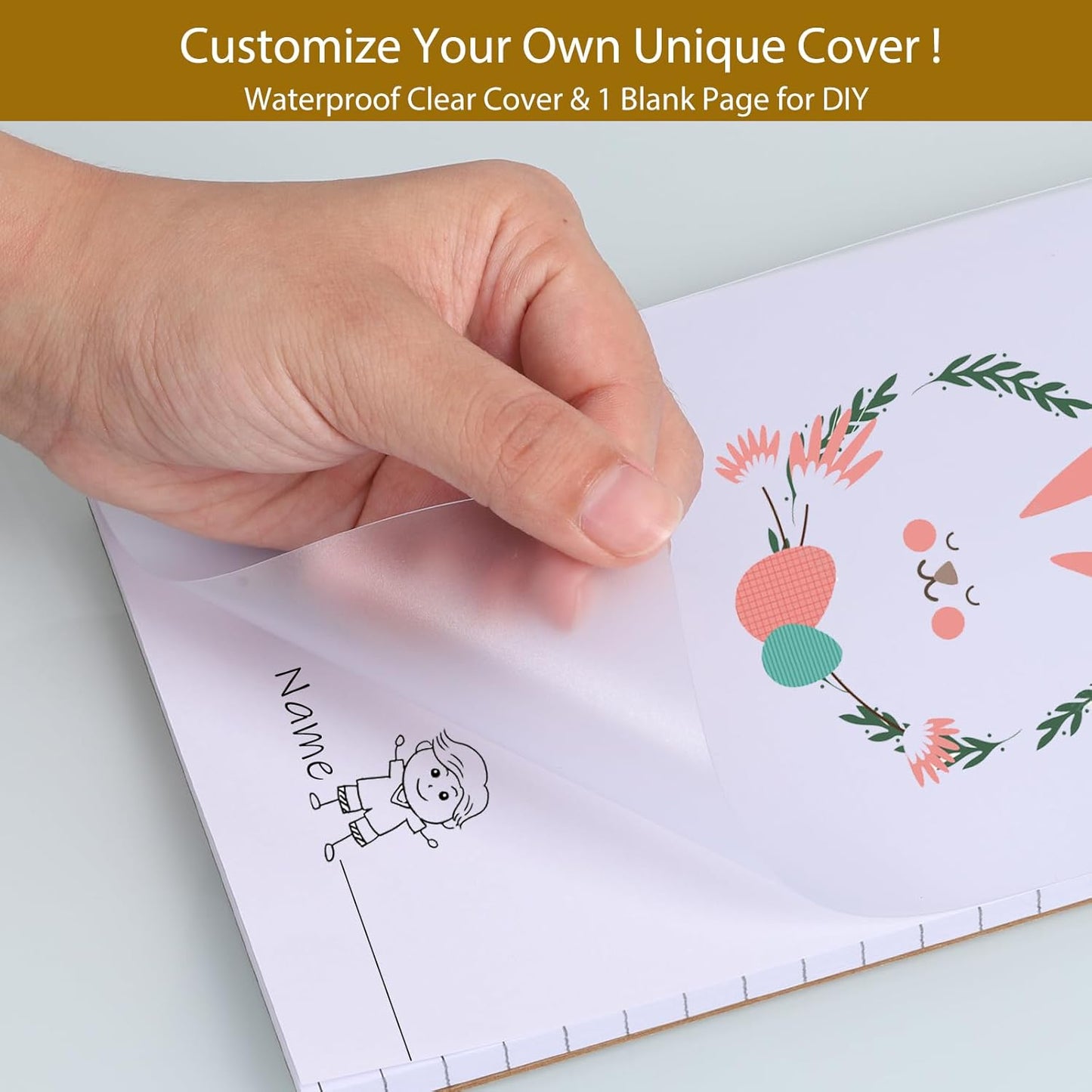 12 Pack Waterproof Cover Memo Pads 5.5" x 8.5" Lined Note Pads Writing Pads (51 Sheets Each Pad, Double Side Printed)