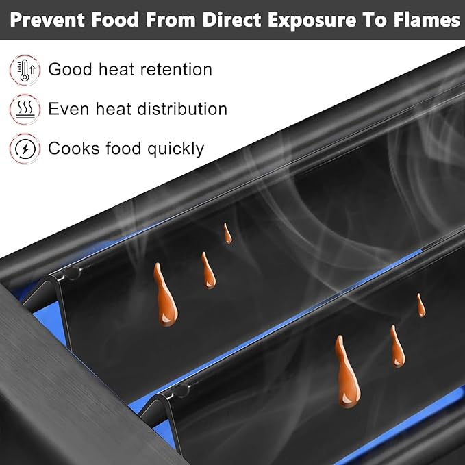 Hiorucet 7638 Grill Grates 7636 Flavorizer Bars 69787 Grill Burners for Weber Spirit I & II 300 Series with Front Mount Controls E-310 E-320 E-330 S310 S320 S330 SP310 SP320 SP330 for Weber GS4 Spirit
