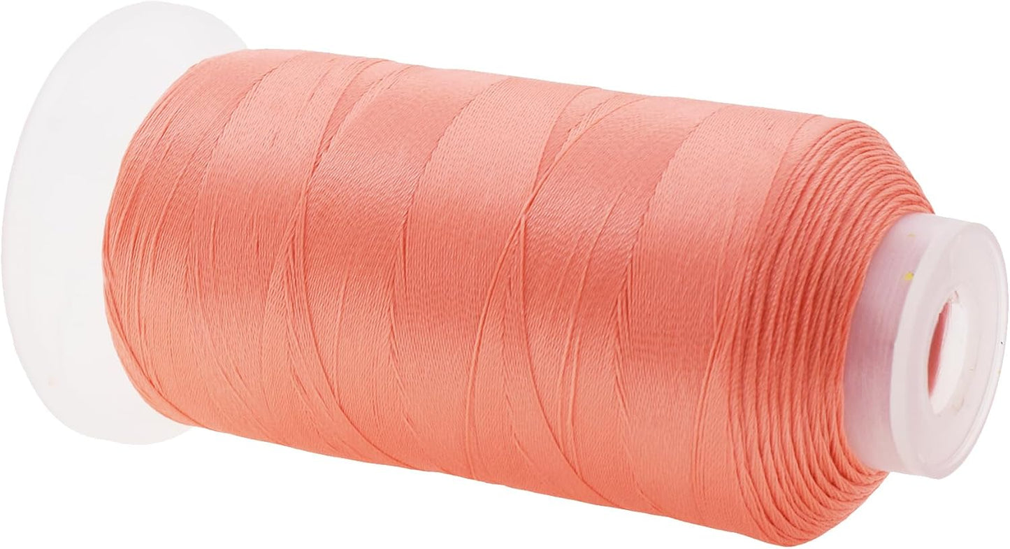 Mandala Crafts Blush Heavy Duty Thread - 1500 Yds Tex 90 for Sewing, Drapery, Jeans, Leather, Hair, Bonded Polyester Outdoor Marine Upholstery Threads