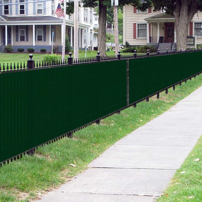 Sunnyglade 6 feet x 50 feet Privacy Screen Fence Heavy Duty Fencing Mesh Shade Net Cover for Wall Garden Yard Backyard (Green, 6 ft X 50 ft)