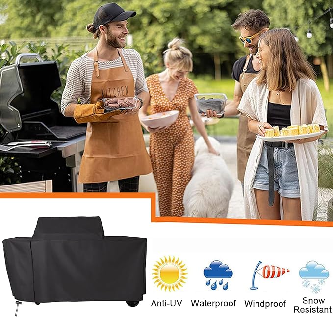 Grill Cover for Traeger Woodridge Pro and Woodridge Elite Grills,Waterproof Wood Pellet Smoker Cover for Traeger BAC776 BAC775 Woodridge Pro/Elite TFB97JLH TFC97XLH Grill Accessories