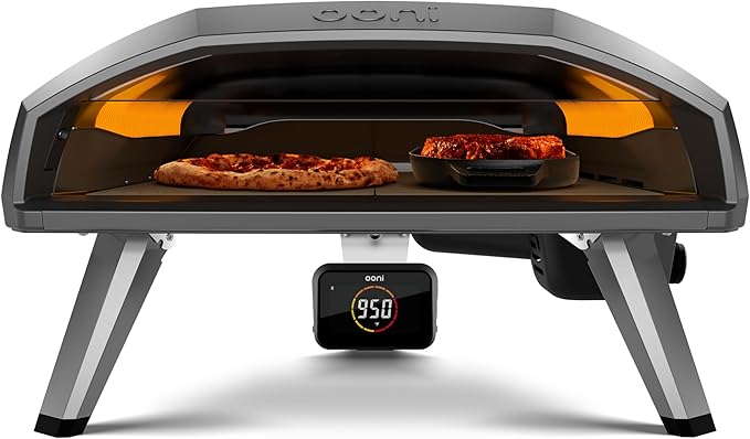 Ooni Koda 2 Pro Gas Pizza Oven – 18" Propane Powered Outdoor Oven with 28 mBar Regulator and Gas Hose, Propane Portable Pizza Oven - Black