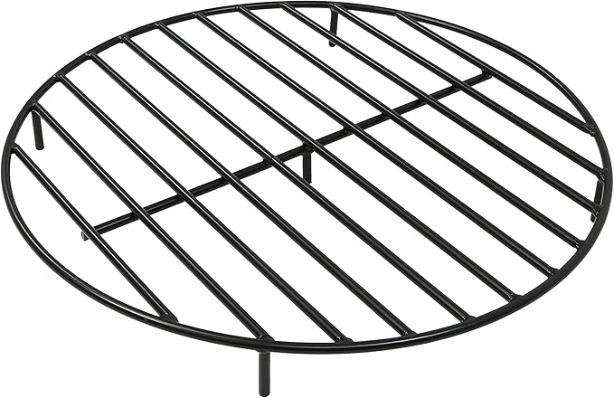 Sunnydaze Round Fire Pit Grate - Elevated Wood Grate for Fire Pit - Heavy-Duty Steel Log Grate for Outside - 30-Inch