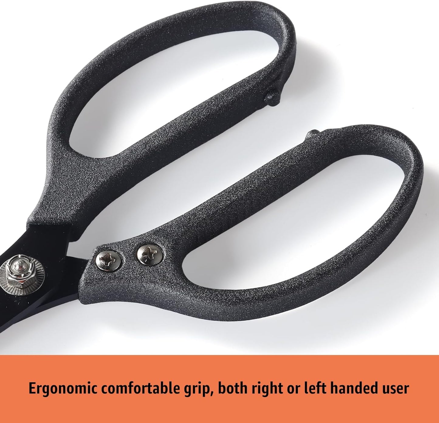 Heavy Duty All Purpose Scissors, Stainless Steel Blades, Frosted Gray Comfort Grip Handle, 8.5 Inch Professional Multipurpose Utility Sharp Shears for Kitchen, Garden, Office, Craft, Sewing