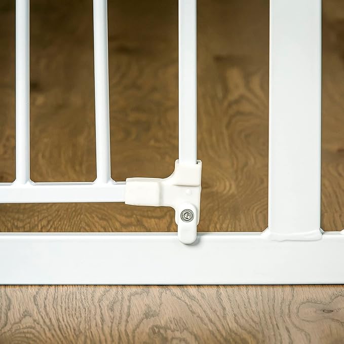 Regalo Safety 38.5 Inch Extra Wide Baby Gate for Doorways & Bottom of Stairs, Pressure Mount Safety Gate for Babies, Toddlers & Pets, Tested & Safe for 30 Years, American Designed, Family Owned