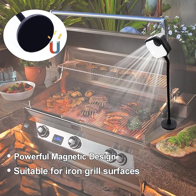 Grill Lights for Outdoor Grill, Magnetic Grill Lights Rechargeable Ultra-Bright BBQ Grill Lights for Grill (Birthday Grilling Gifts)