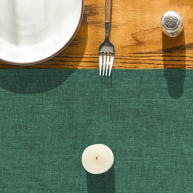 Artoid Mode Forest Green Table Runner, Seasonal Christmas Spring Washable Kitchen Dining Table Decoration for Home Party Decor 13x120 Inch