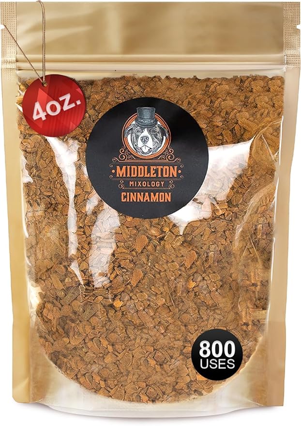SmokeTop 4oz Bag - Cocktail Smoker Chips for Old Fashioned Cocktails, Whiskey, & Bourbon - by Middleton Mixology Made in The USA (800 uses) (Cinnamon)