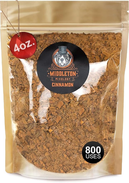 SmokeTop 4oz Bag - Cocktail Smoker Chips for Old Fashioned Cocktails, Whiskey, & Bourbon - by Middleton Mixology Made in The USA (800 uses) (Cinnamon)