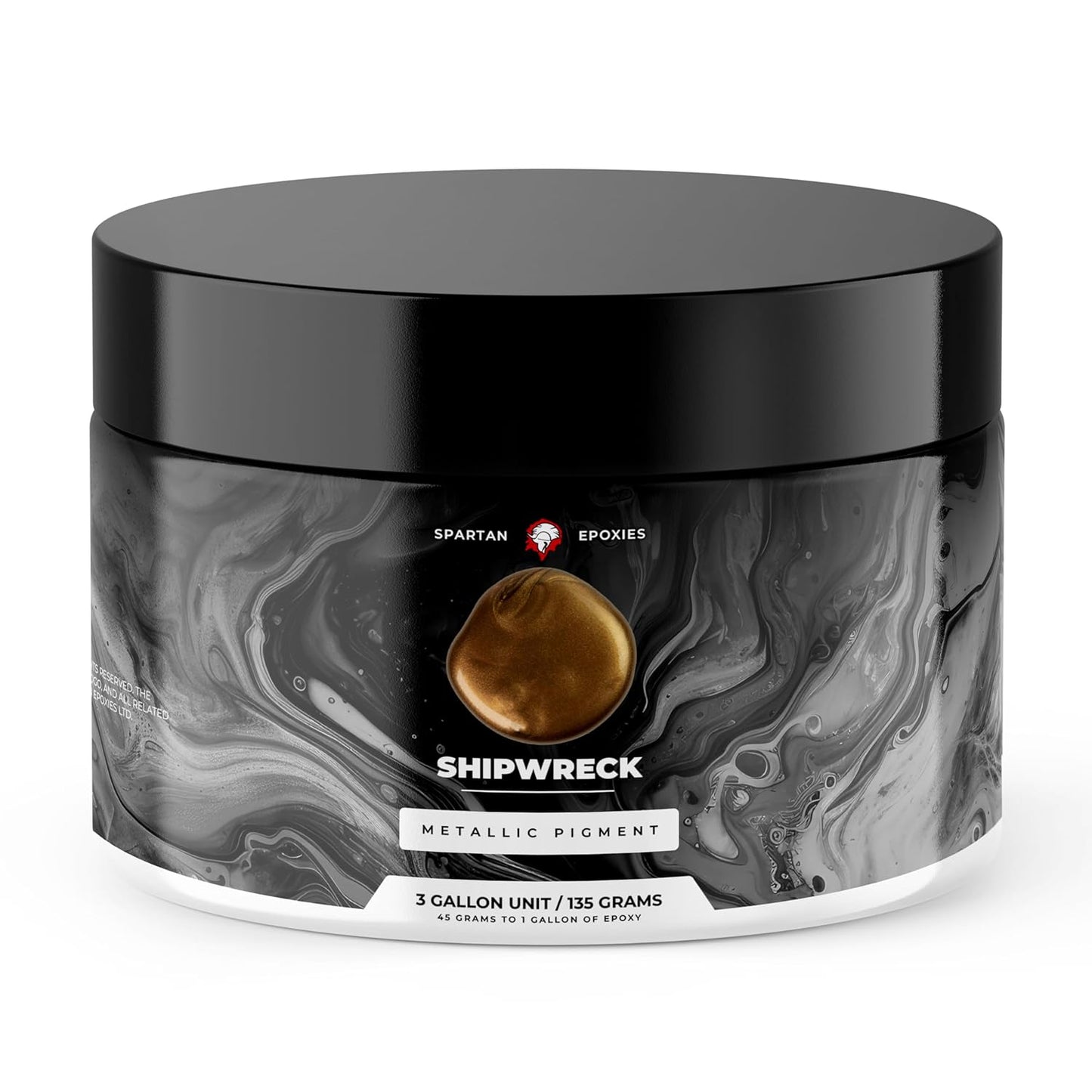 Spartan Epoxies Metallic Pigment Powder for Epoxy - 30 Unique Colors, 4oz for 1 Gallon and 12oz for 3 Gallons of Clear Epoxy, Made in the USA (Shipwreck, 12oz (135 Grams))