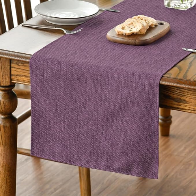 Artoid Mode Purple Table Runner, Seasonal Summer Washable Kitchen Dining Table Decoration for Home Party Decor 13x36 Inch