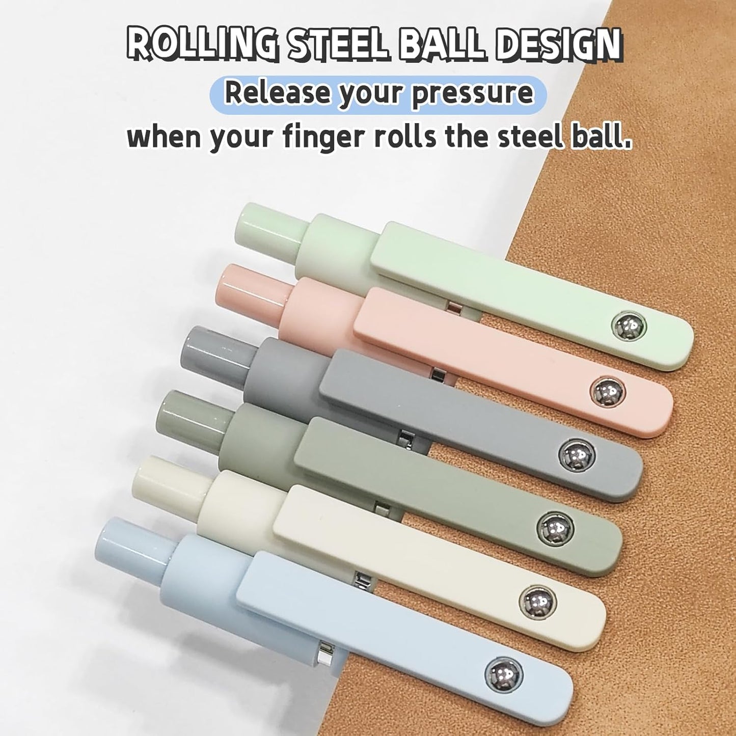 6 Pcs Gel Pens 0.5mm Quick Dry Black Ink Pens Fine Point Smooth Writing Pens, Cute Office and School Supplies Gifts for Women Teacher Students (6 Pcs Morandi Silver)