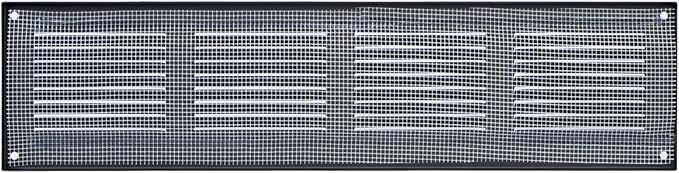 Repa Market Air Vent Cover 16x4 Inch (Outer Dimensions) Anthracite Galvanized Steel Louvered Grill Cover with Mesh Screen/Wall or Ceiling Vent/HVAC Register for Indoor and Outdoor Ventilation