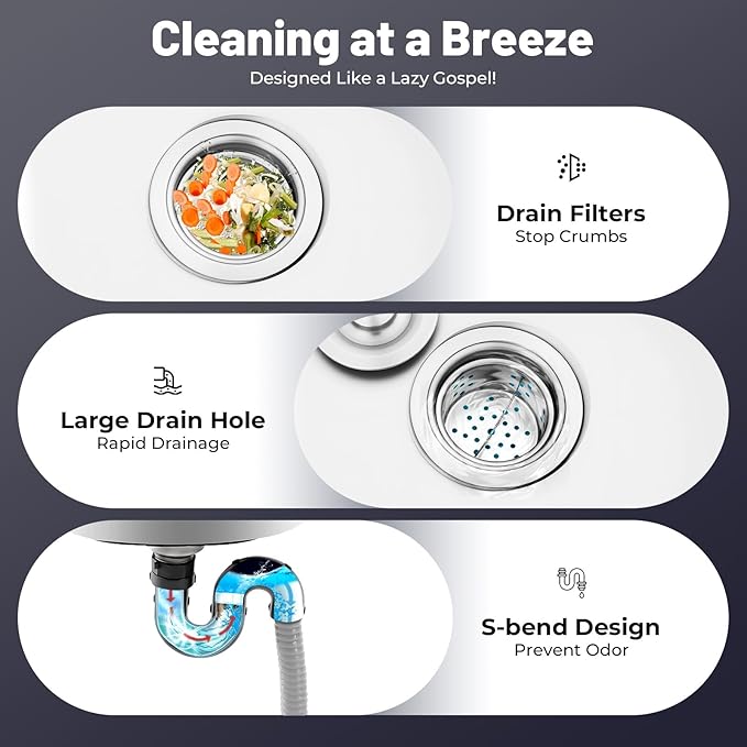 Portable Outdoor Utility Sink, Free Standing Single Bowl Kitchen Sink with Storage Shelf Faucet Operation Countertop, Commercial Stainless Steel Sink Adjustable Support Feet (30X16X30in)