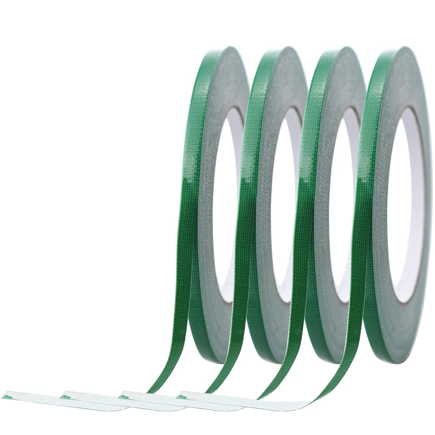 4 PCS Green Floral Tape, 0.25" Flower Stem Wrap Tapes, Waterproof Florist Tape - Multipurpose Adhesive Florist Tapes for Binding Fresh, Flower Bouquets and Floral Craft (98Ft/33Yd/Roll)