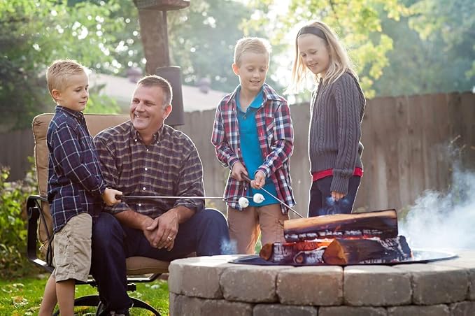 Walden Backyards Round Fire Pit Grate - High Temperature Heavy Duty Steel Above Ground Firegrate for Outdoor Pits and Campfire - 24”