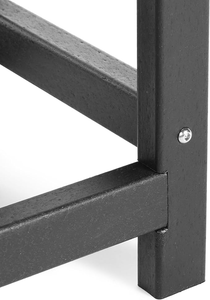 Costaelm Kids Outdoor Side Table, Small Patio HDPE Adirondack Square Table, Porch End Table for Outside Pool Garden, Black