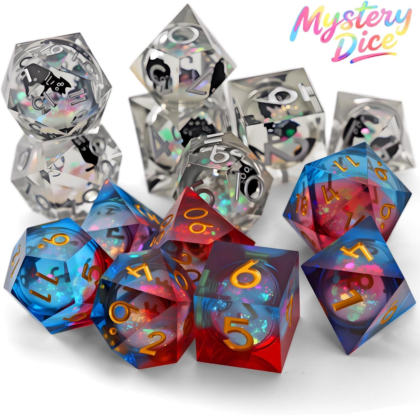 Coyeekn Mystery Dice Set - DND Dice Set - Polyhedral Dice, Dice Goblin, RPG Dice Set, Suitable for Role Playing, Table Games