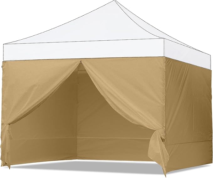 ABCCANOPY Side Wall 10x10, Beige (4 Walls Only, NOT Including Frame and Top)